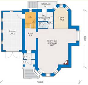 планировка дома 150-200 м.кв.(10.1)